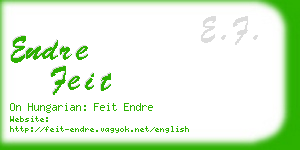 endre feit business card